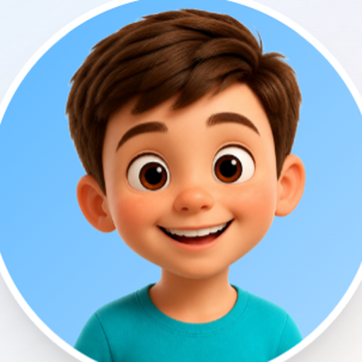 Illustrated avatar of Za, a cheerful six-year-old boy with short brown hair wearing a ZA-blue hoodie